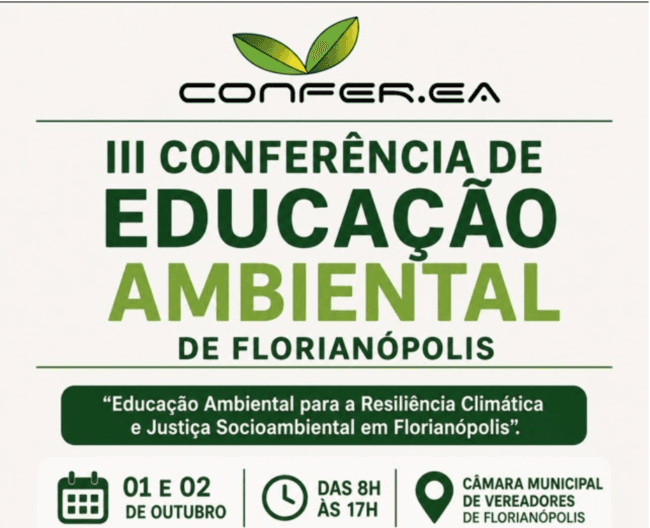 Inscrições abertas para a III Conferência de Educação Ambiental de Florianópolis